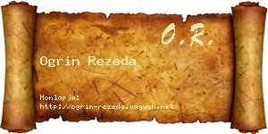 Ogrin Rezeda névjegykártya